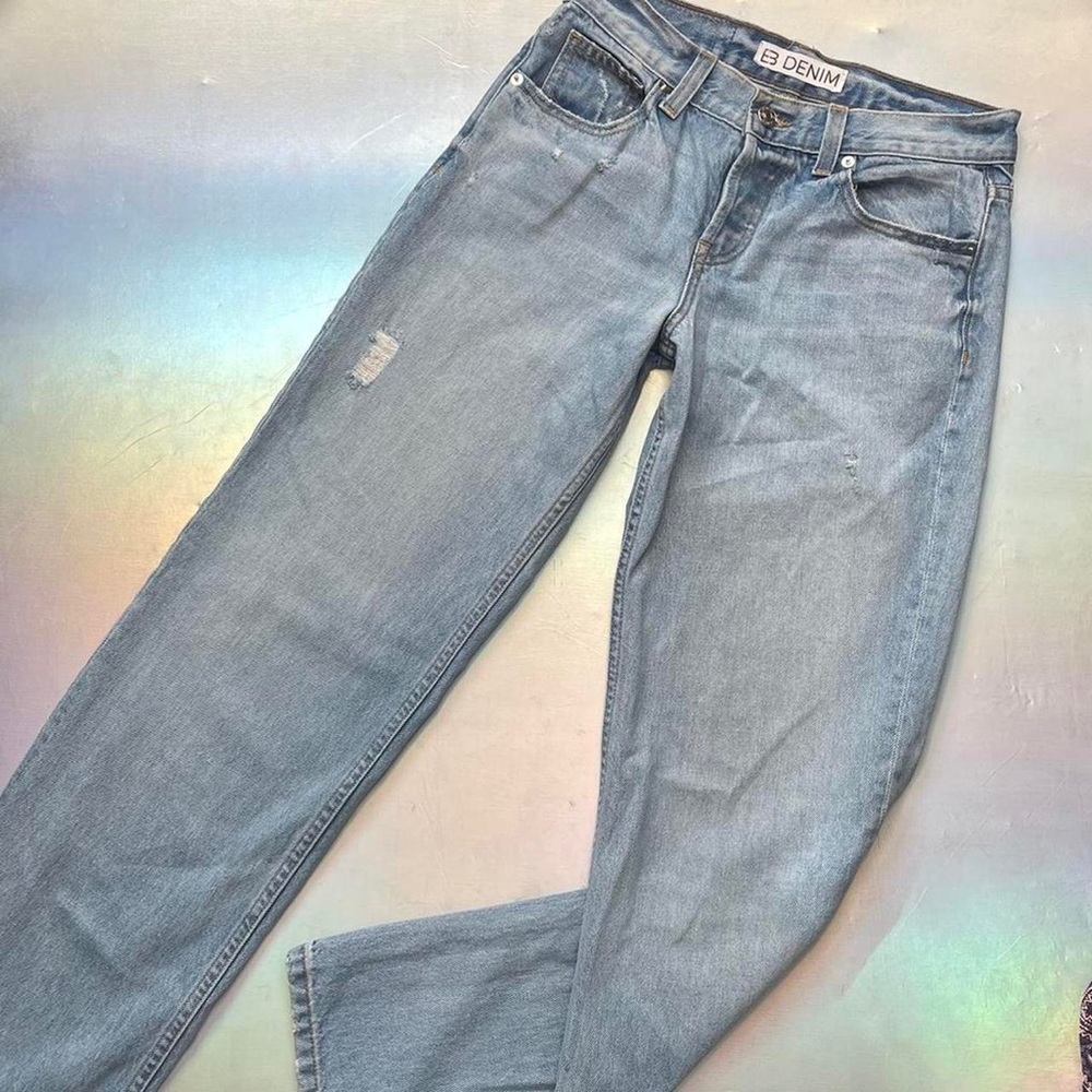 EB denim low rise baggy jeans in laguna